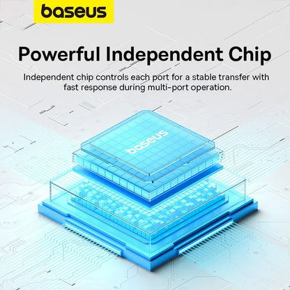 Hub USB 3.0 Baseus de 4 Portas UltraJoy – Multi-Splitter para Portátil e PC