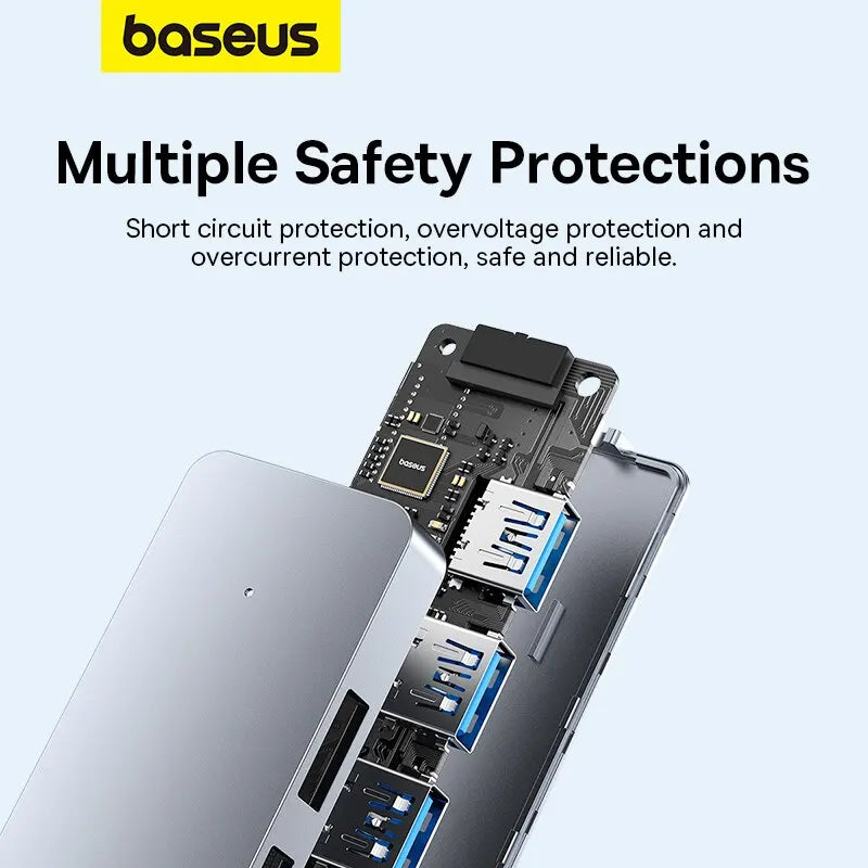 Hub USB 3.0 Baseus de 4 Portas UltraJoy – Multi-Splitter para Portátil e PC