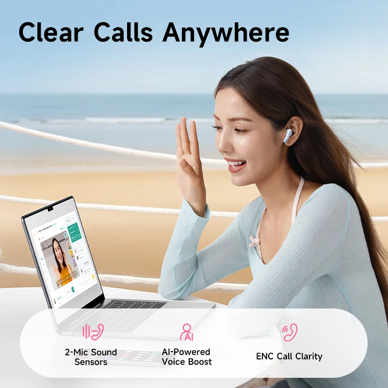 Auriculares Sem Fios Baseus Bass BS2 Lite TWS – Formato Conforto & Bateria até 40 Horas