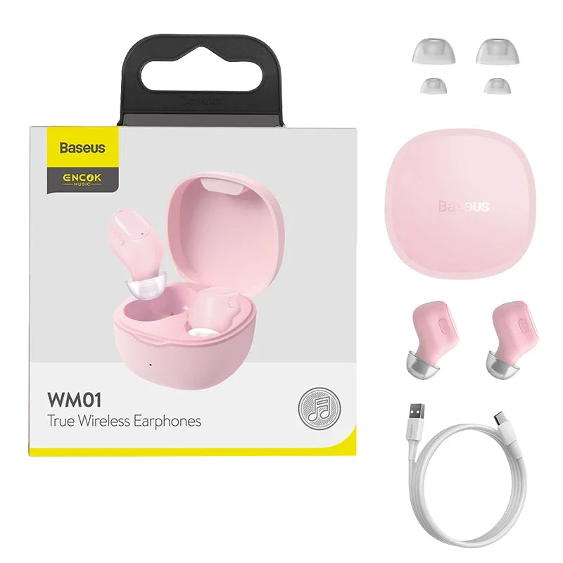Auriculares Sem Fios Baseus Encok WM01 TWS Bluetooth – Ultra Compactos