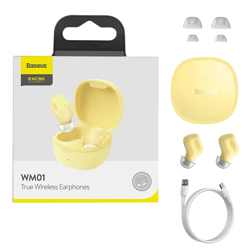 Auriculares Sem Fios Baseus Encok WM01 TWS Bluetooth – Ultra Compactos