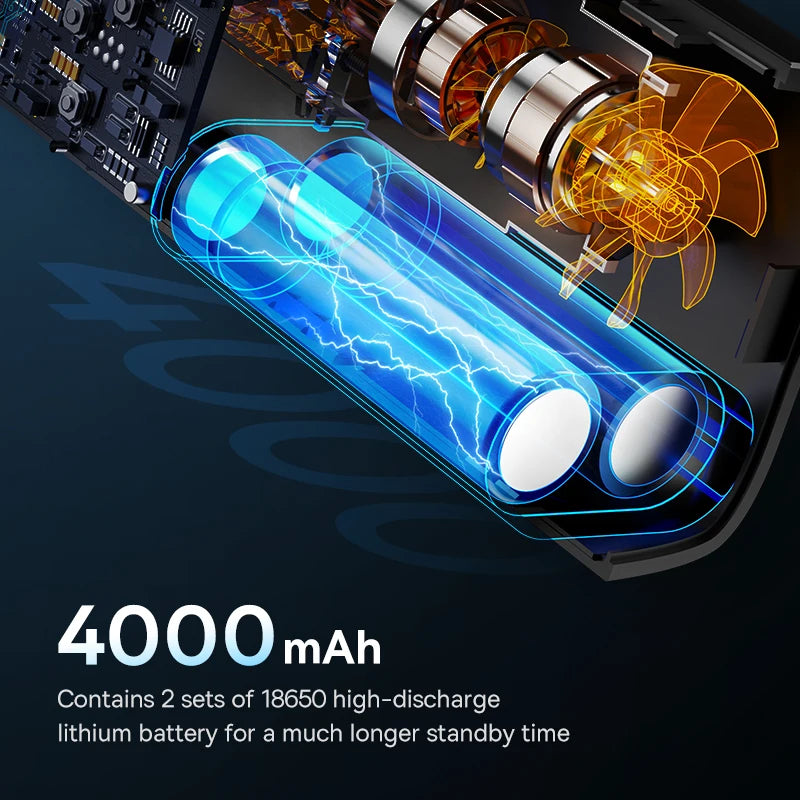 Compressor de Ar Portátil Inteligente Baseus Smart Digital – Para Carro, Mota e Bicicleta